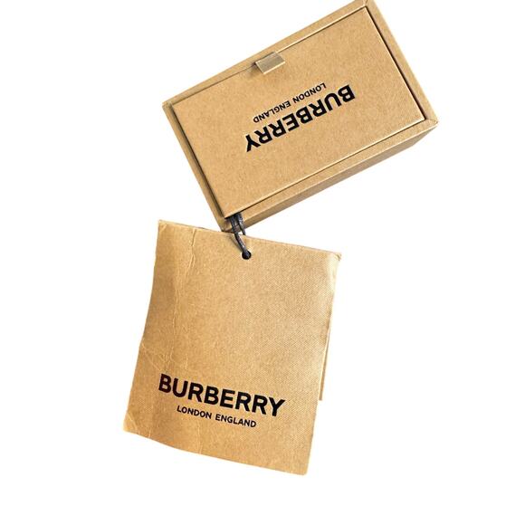 Burberry NWT Bolt Cufflinks in Palladium/Dark Brass - Picture 7 of 9